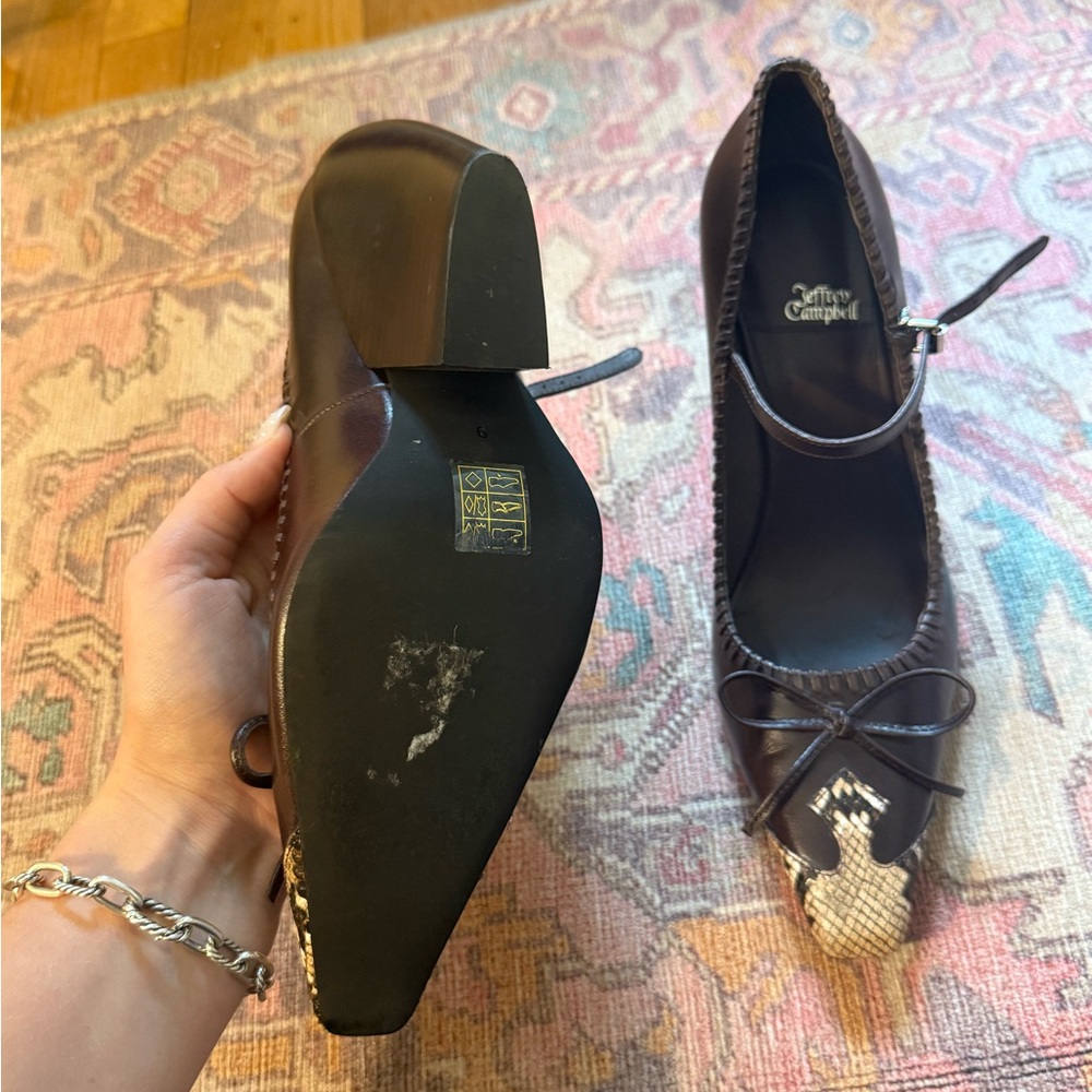 Jeffery Campbell Western Vibes Brown Block Heel - Picture 6 of 8